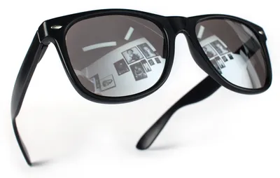 Produktbild von Kinder Nerd Sonnenbrille Schwarz Silber