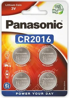 Zdjęcie produktu dla Panasonic CR-2016EL/4B, Jednorazowa bateria, CR2016, Lit, 3 V, 4 szt., 165 mAh