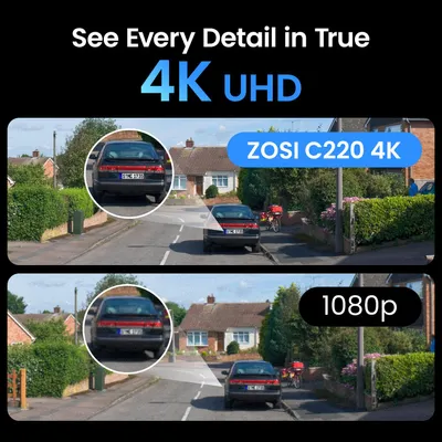 Imagen del producto de Sistema de cámaras de seguridad con 4 cámaras de 8MP y resolución 4K, almacenamiento de 2TB, resistente al agua (IP66) y con audio bidireccional