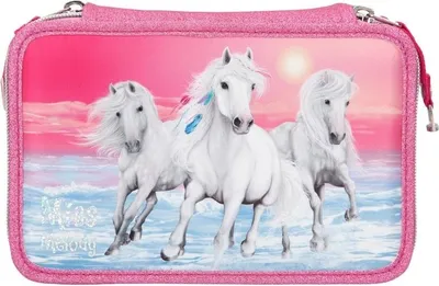 Immagine prodotto di Miss Melody astuccio a 3 scomparti rosa glitterato
