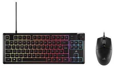 Image de Ensemble Clavier et Souris Corsair K55 CORE TKL + KATAR PRO XT