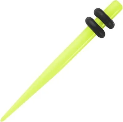 Immagine prodotto di Piercing Ear Expander Asta dritta in acrilico Neon UV Yellow - 2,5 mm