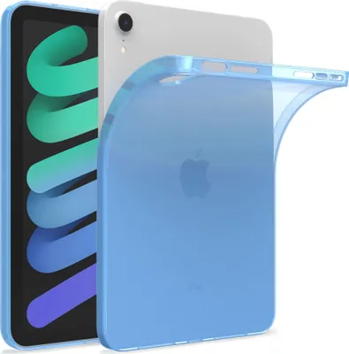 Produktbild von Hülle Kompatibel mit Apple iPad Mini 6 (2021) - Transparent Silikon Cover Case Schutzhülle in Blau
