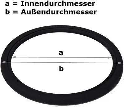A diagram showing a ring gasket with dimensions labeled.