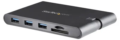 Obrázok produktu pre StarTech.com DKT30CHVSCPD, Kábel, USB 3.2 Gen 1 (3.1 Gen 1) Type-C, 10,100,1000 Mbit/s, IEEE 802.3, IEEE 802.3ab, IEEE 802.3u, Čierna, MMC, Microsd (transflash), SD