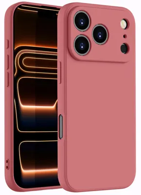 Produktbild von Hülle für iPhone 17 Pro Max, Slim Liquid Silikon Gel Gummi Stoßfest Schutzhülle Rot