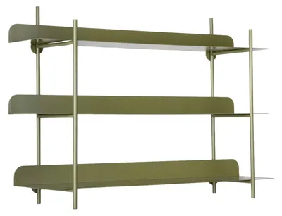 Produktbild von Present Time - Wanddekoration Riqueza Tres - Grün - 60x16x42cm