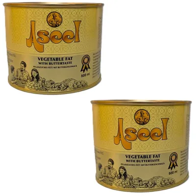 Produktbild von Aseel Pflanzenfett mit Buttergeschmack 2x500ml, Vielseitig & Original Geschmack