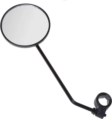 Produktbild von Filmer Fahrradspiegel, Schwarz, Rund, Metall, 270x90x14 mm, extra langer Spiegel, Verstellbereich 20-25 mm, festmontierte Plastikschutzkappe