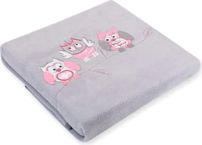 Produktbild von Polarfleecedecke – Babydecke – extra weich und warm für Neugeborene – grau – 70 x 100 cm
