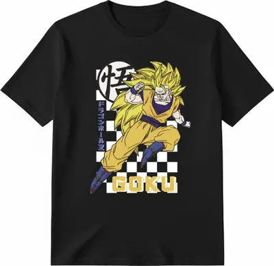 Productafbeelding van Sun City Goku Super Saiyan 3 T-shirt met korte mouwen, maat M
