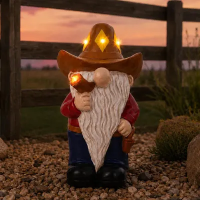Productafbeelding van Cowboy Tuinkabouters op zonne-energie voor buiten - Solarlampen
