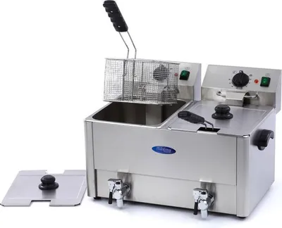 Immagine prodotto di Maxima - Friggitrice Gastro - 2 x 8 l - 2 cestelli - con rubinetto di scarico