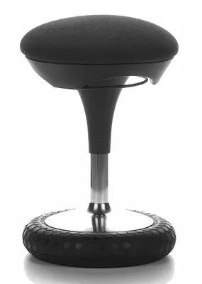 A black Topstar Hocker "Sitness 20" stool is shown against a white background.