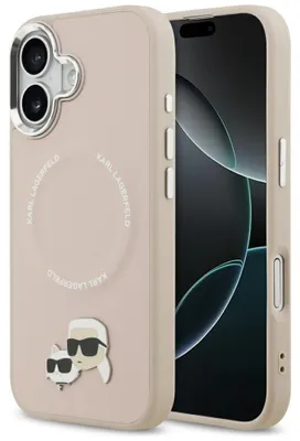 Zdjęcie produktu dla Etui Karl Lagerfeld Karl & Choupette Pins Magsafe Do Iphone 17 Różowy