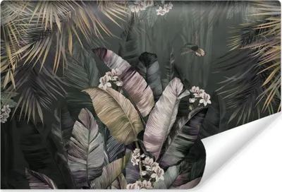 Produktbild von Muralo Vlies Fototapete Für Wohnzimmer BLÄTTER Blumen Tropische Pflanzen Kolibri Natur Br. 300cm x Hö. 210cm
