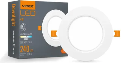 Produktbild von Led-Lampe Vle-Dlbr-044 Downlight Rd 4W/4K/Wh Videx