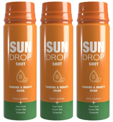 Productafbeelding van Sun Drop Shot verfrissende bruiningsshot voor zonnebank en zon 3 stuks