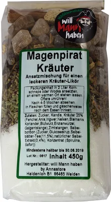 Produktbild von Likör Magenpirat Kräuter DIY 450 g