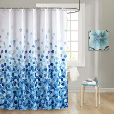 Obrázek produktu pro Závěs do sprchy s květinovým vzorem, rozměry 240x200 cm, vodotěsný a odolný proti plísním