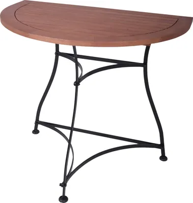 Produktbild von Balkontisch EINAR halbrund - Eukalyptus, Natürlich, 54x85x74cm | Gartentisch Balkon-Tisch Kleiner Tisch Terrassentisch Verandatisch