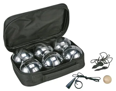 Produktbild von Boule Set mit Tragetasche - 6 Kugeln - Boccia Petanque Garten Spiel Wurfspiel