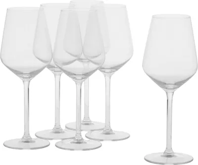 Produktbild von alpina Weingläser Weißwein Set 6 Teilig - Weinglas 37cl - Spülmaschinenfest - Glas