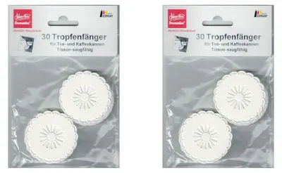 Produktbild von Demmler 2er Tropfenfänger weiß - fängt und saugt an Kannen herunterlaufende Tropfen auf - 60 Stück - 8005003025