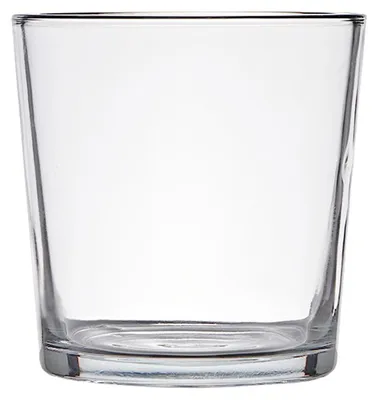 Image de Vase rond en verre décoratif Ø 14,5 x 12,5 cm conique, transparent