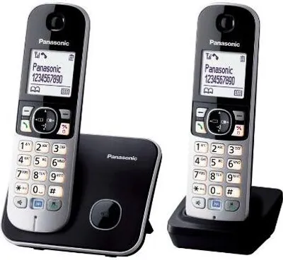 Obrázek produktu pro Panasonic KX-TG6812FXB, bezdrát. telefon, 2 sluchátka