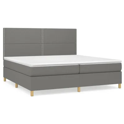 Produktbild von vidaXL Boxspringbett mit Matratze Dunkelgrau 200x200 cm Stoff