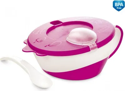 Produktbild von Canpol Schale mit Lffel 31/406 rosa 1 Stck
