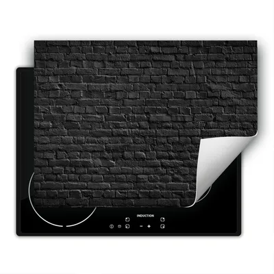 Produktbild von DarHaus Herdabdeckplatte 80x52 cm Anti Rutsch Matte Aufrollbar, dunkler - Ziegelstein
