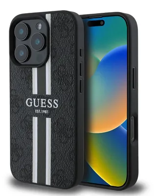 Obrázek produktu pro Pouzdro Guess 4G s potiskem pruhů Magsafe pro Iphone 16 Pro - černé