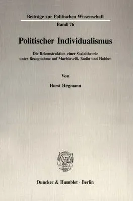 Produktbild von Politischer Individualismus.
