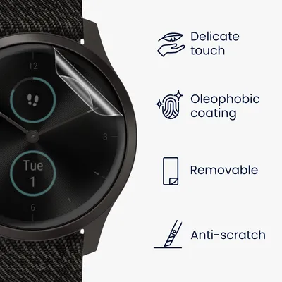 Produktbild von kwmobile 3x Transparente Displayschutzfolie kompatibel mit Garmin vivomove Style - Schutzfolie für Fitness Tracker Displayschutz