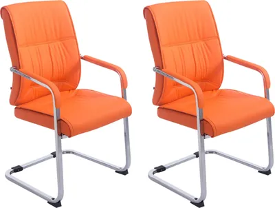 Produktbild von CLP 2er Set Freischwinger XXL Anubis mit Armlehne orange