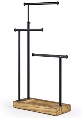 Image de Armoire en bois laqué pour bijoux, rotative, de 51 cm, idéale pour le rangement de bijoux
