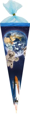 Produktbild von Nestler Schultüte Tüllv. 35 cm rund Weltraum