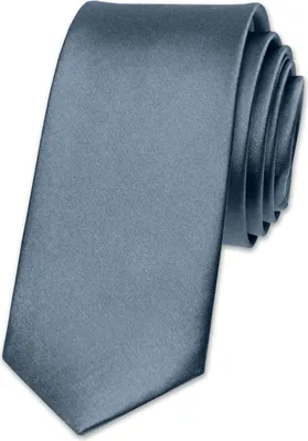 Produktbild von Krawatte Herren Hochzeit Konfirmation Slim Tie Retro Business Schlips schmal Autiga® schiefergrau