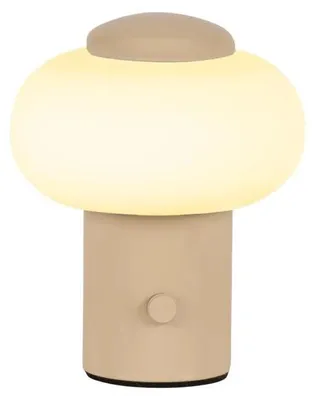 Obrázek produktu pro Lucide GUSTAV – Nabíjecí stolní lampa – Baterie – Průměr 8 cm – Stmívatelné LED – 1x 0,8 W, 2700 K – Krémová barva – Stolní a noční lampy (44520/01/38)