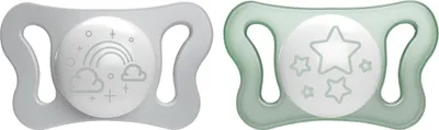 Immagine prodotto di Succhietto ortodontico in silicone Physioforma Micro 2 pz, 0-2m Chicco, turchese/grigio