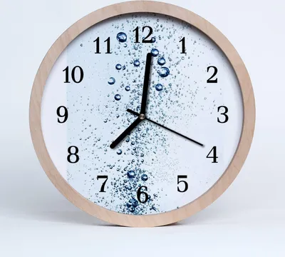 Produktbild von Holzuhr 30fi cm wanduhr - Wasser Küche