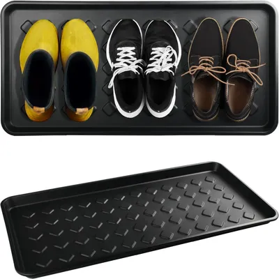 Produktbild von Schuhabtropfschale Schuhmatte 71,5 x 34,5 cm aus Kunststoff Schuhwanne Schuhablage mit erhöhtem Rand