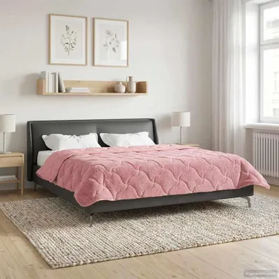 Produktbild von Sommerdecke Rosa 200 x 200 cm Mikrofaser und Teddy-Fleece - Bettdecken DE1045