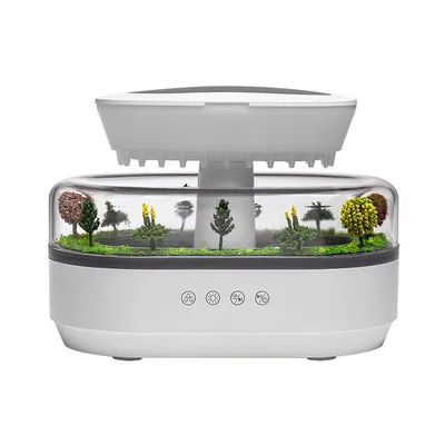Produktbild von Regentropfen Aromadiffusor mit weißem Rauschen, 250ml Luftbefeuchter, LED Nachtlicht, Naturklänge, leiser Betrieb, automatische Abschaltung