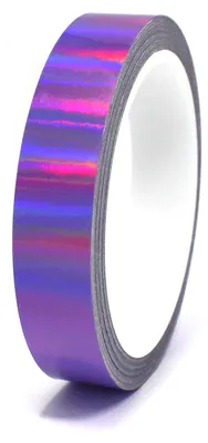 Productafbeelding van 10 meter decoratieve strip, 3 mm breed, holografisch, paars, voor auto, motor, boot, modelbouw, zelfklevend