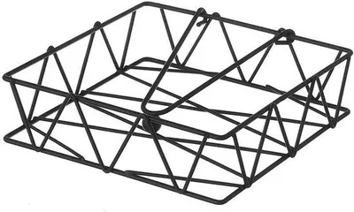 Produktbild von Metallene Servierplatte - Quadratische Form - Schwarz
