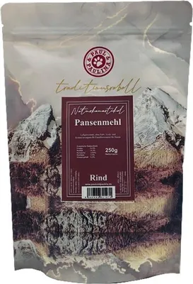 Produktbild von Paul & Paulina Pansenmehl 250g luftgetrocknet Einzelfuttermittel für Hunde