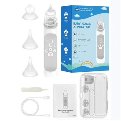 Produktbild von Nasensauger Baby Elektrisch, Elektrischer Nasensauger für Babys, 3-stufiger Nasenreiniger, Popel-Entferner und Nasensauger mit Musik und Lichtern